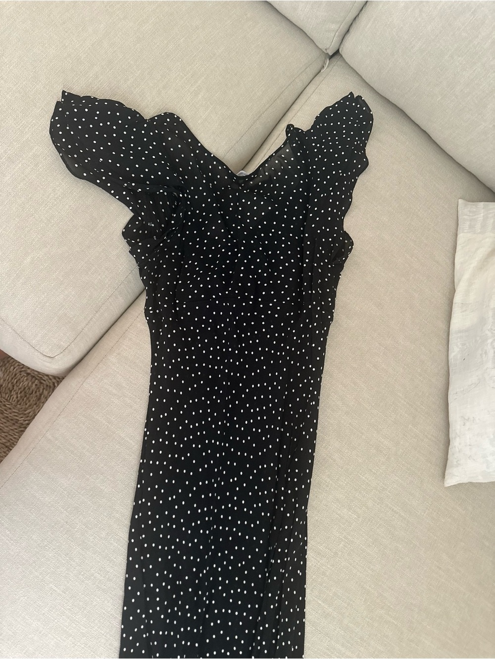 Reformation Black Polka Dot Maxi Dress - Picture 5 of 6
